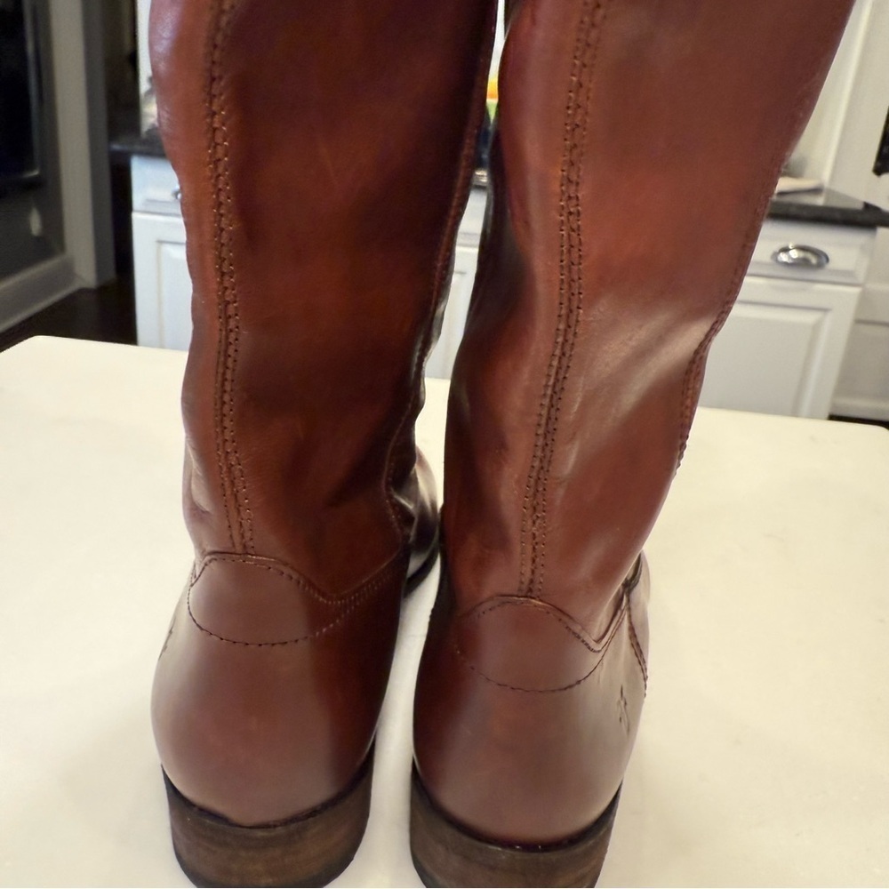 Frye Melissa Button 2 Tall Women’s Leather Boots Redwood Size 6.5 NEW - Picture 8 of 16